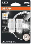Osram LED Pære Gul W21W (2 stk)